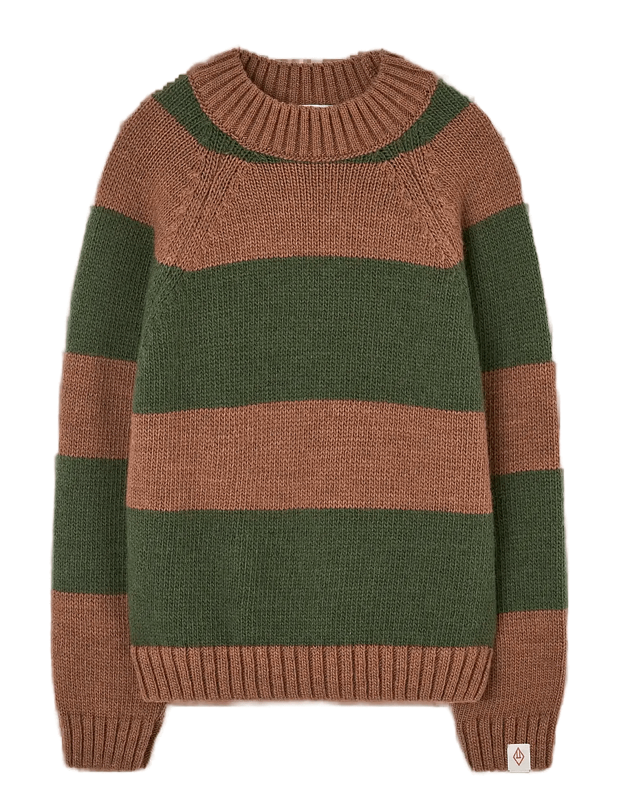 THE ANIMALS OBSERVATORY - Stripes Brown Boxfish Sweater - trøjer - brown - 0