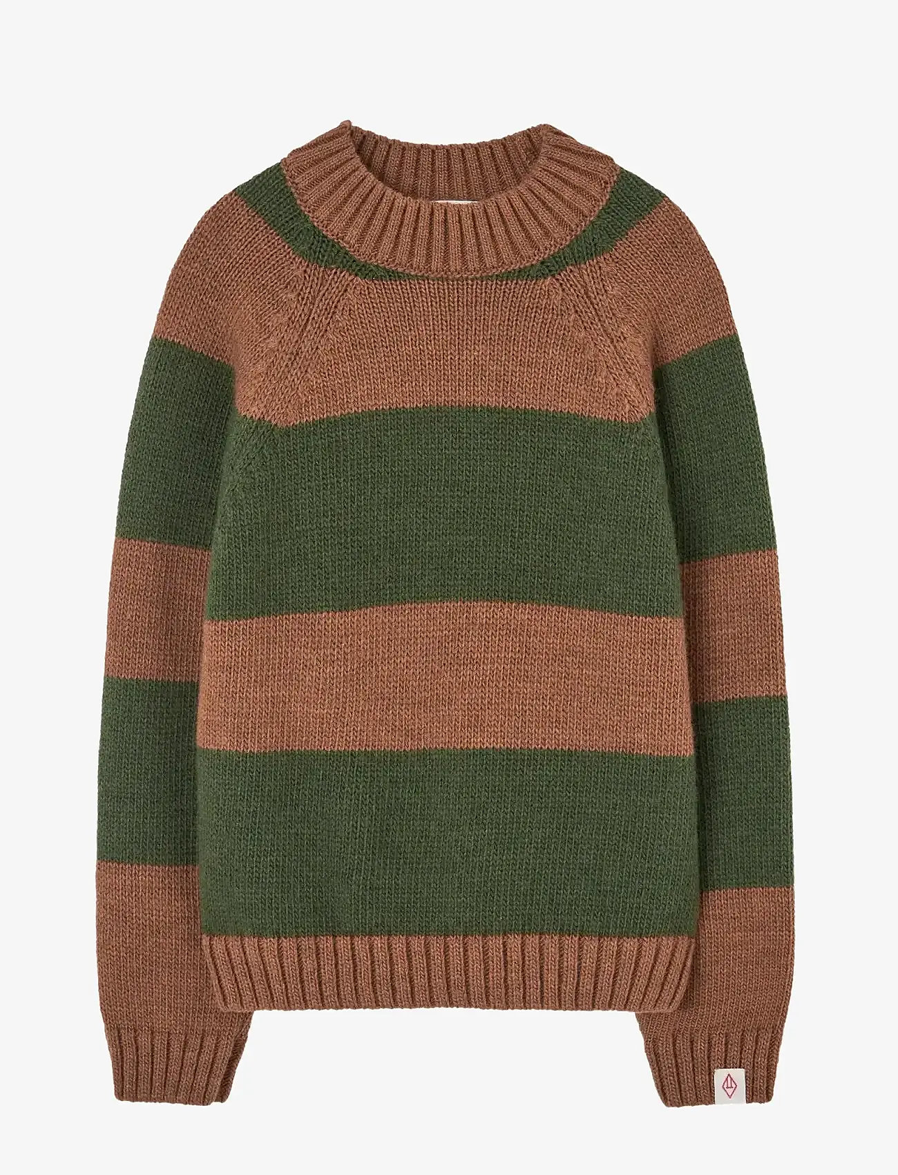THE ANIMALS OBSERVATORY - Stripes Brown Boxfish Sweater - swetry - brown - 0
