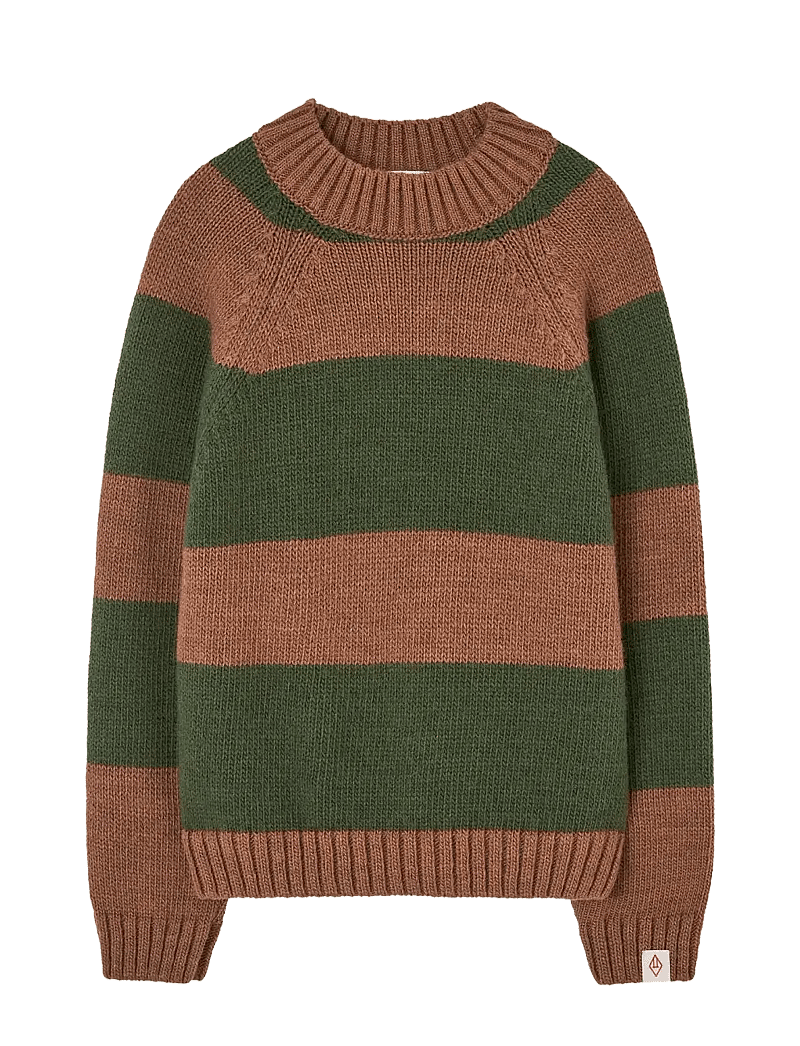 THE ANIMALS OBSERVATORY - Stripes Brown Boxfish Sweater - swetry - brown - 0