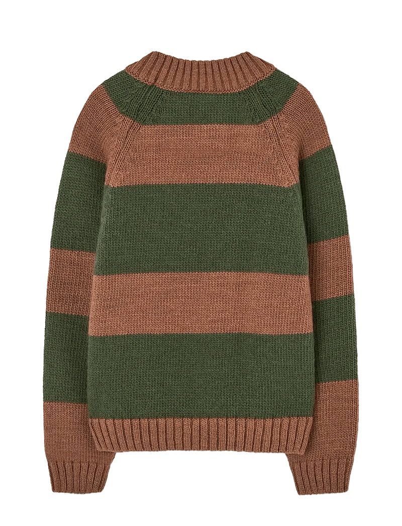 THE ANIMALS OBSERVATORY - Stripes Brown Boxfish Sweater - swetry - brown - 1