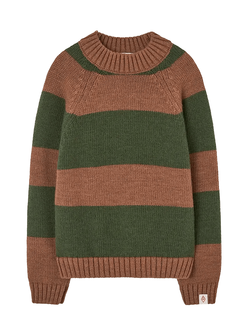 THE ANIMALS OBSERVATORY - Stripes Brown Boxfish Sweater - jumpers - brown - 0