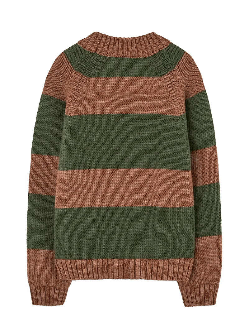 THE ANIMALS OBSERVATORY - Stripes Brown Boxfish Sweater - jumpers - brown - 1