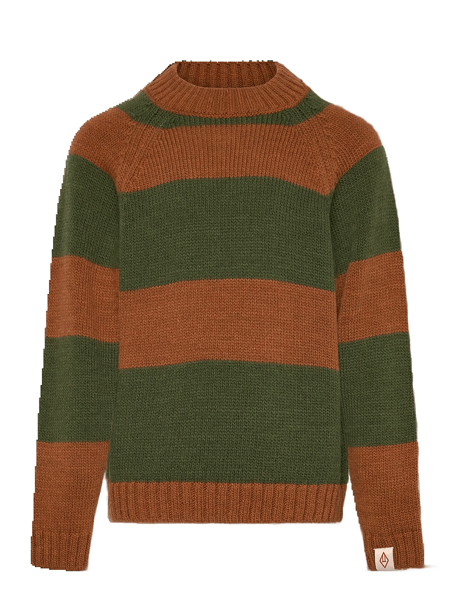 THE ANIMALS OBSERVATORY - Stripes Brown Boxfish Sweater - pullover - brown - 0