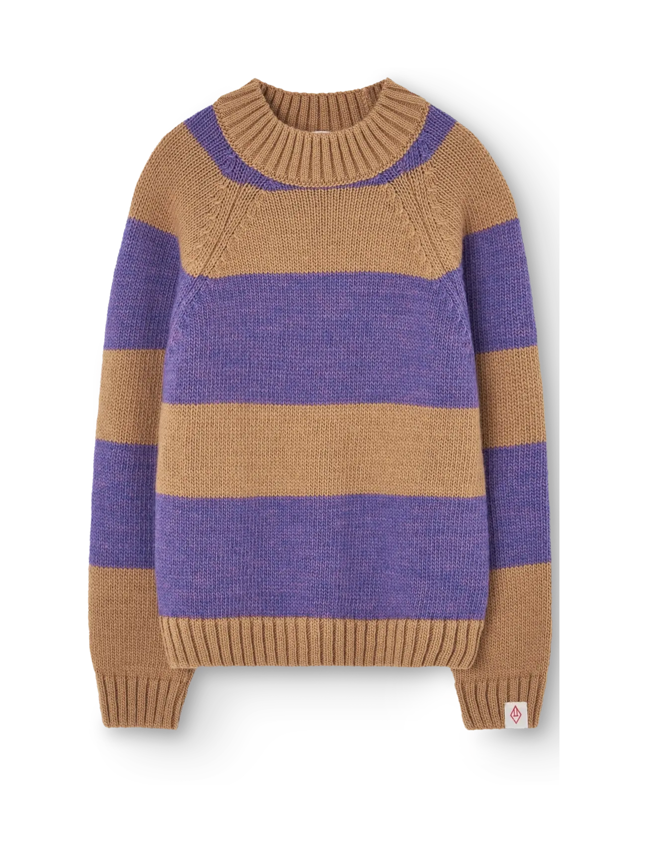 THE ANIMALS OBSERVATORY Stripes BeiFe Boxfish Sweater - Animal Observatory - BEIGE / purple