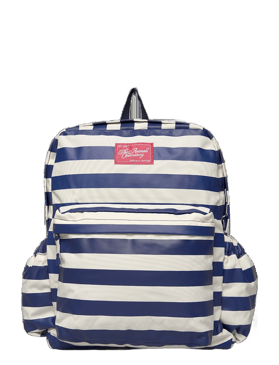 THE ANIMALS OBSERVATORY - Stripes Navy Addax Backpack - seljakotid - navy - 0