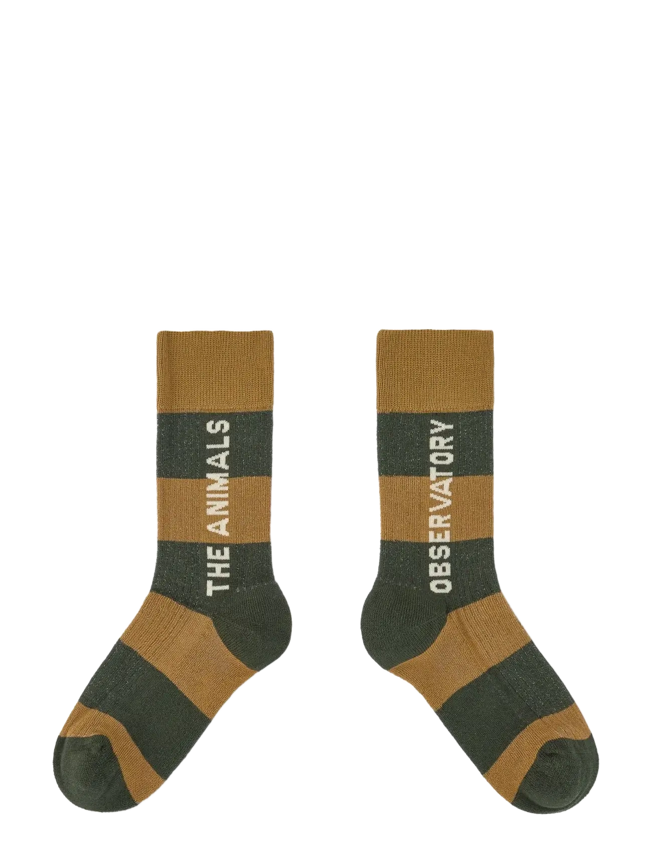 THE ANIMALS OBSERVATORY Brown Worm Socks - Strømper - BROWN / green