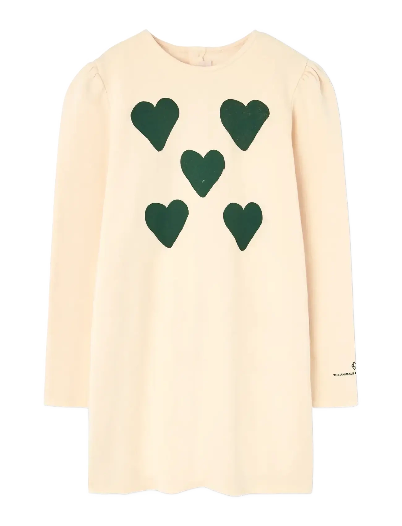 THE ANIMALS OBSERVATORY Hearts Flan Yellow Buf Dress, 10 Y, Casual Dresses, Gelb - Long-sleeved Kinder
