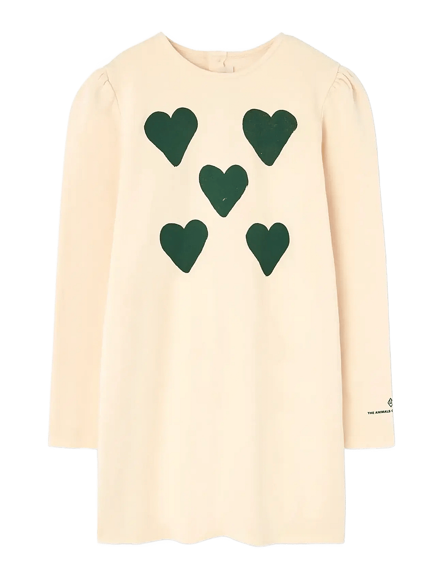 THE ANIMALS OBSERVATORY - Hearts Flan Yellow BuF Dress - langærmede hverdagskjoler - flan yellow - 0