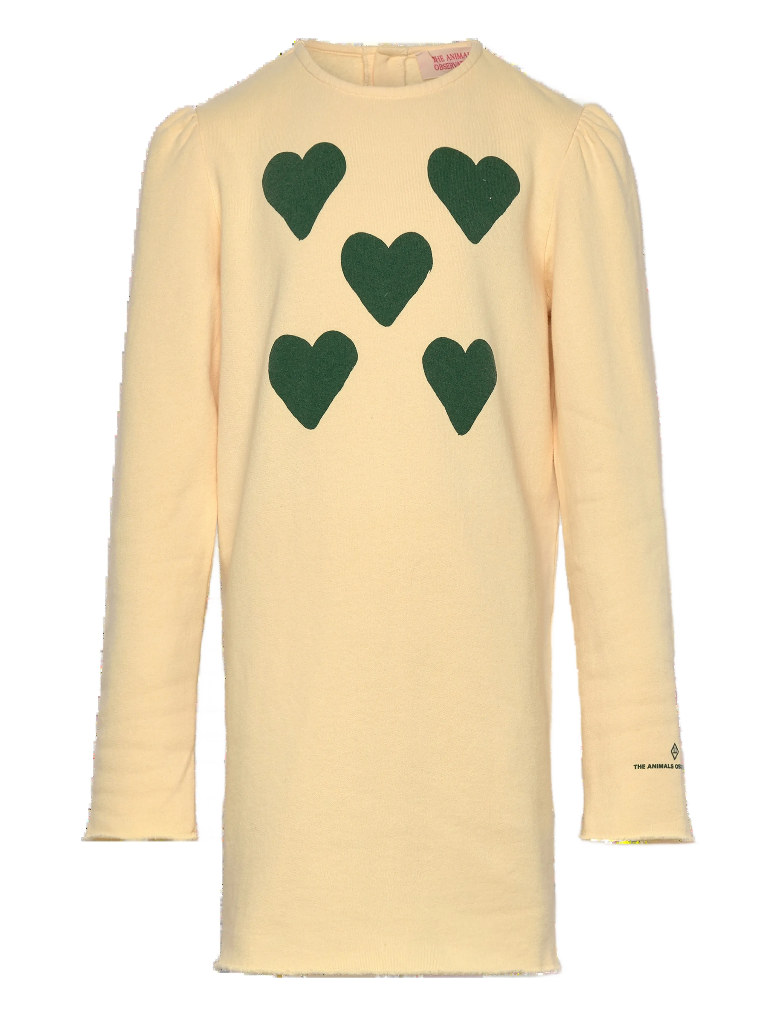 THE ANIMALS OBSERVATORY Hearts Flan Yellow Buf Dress, 8 Y, Casual Dresses, Gelb - Long-sleeved Kinder