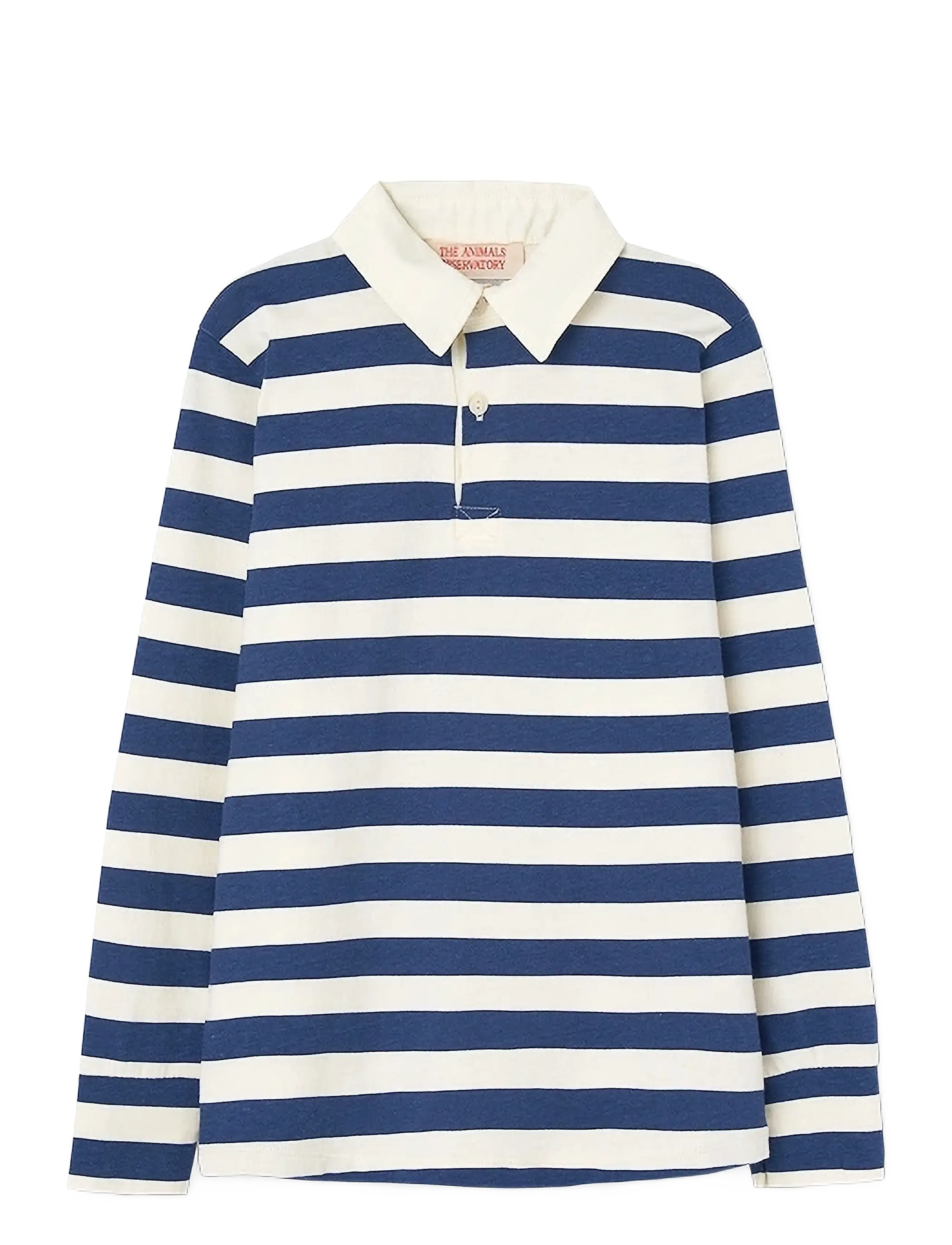 THE ANIMALS OBSERVATORY Stripes Navy Eel Polo Shirt, 10 Y, Navy, Polo Skjorter > Langærmede Polo Shirts, Børn