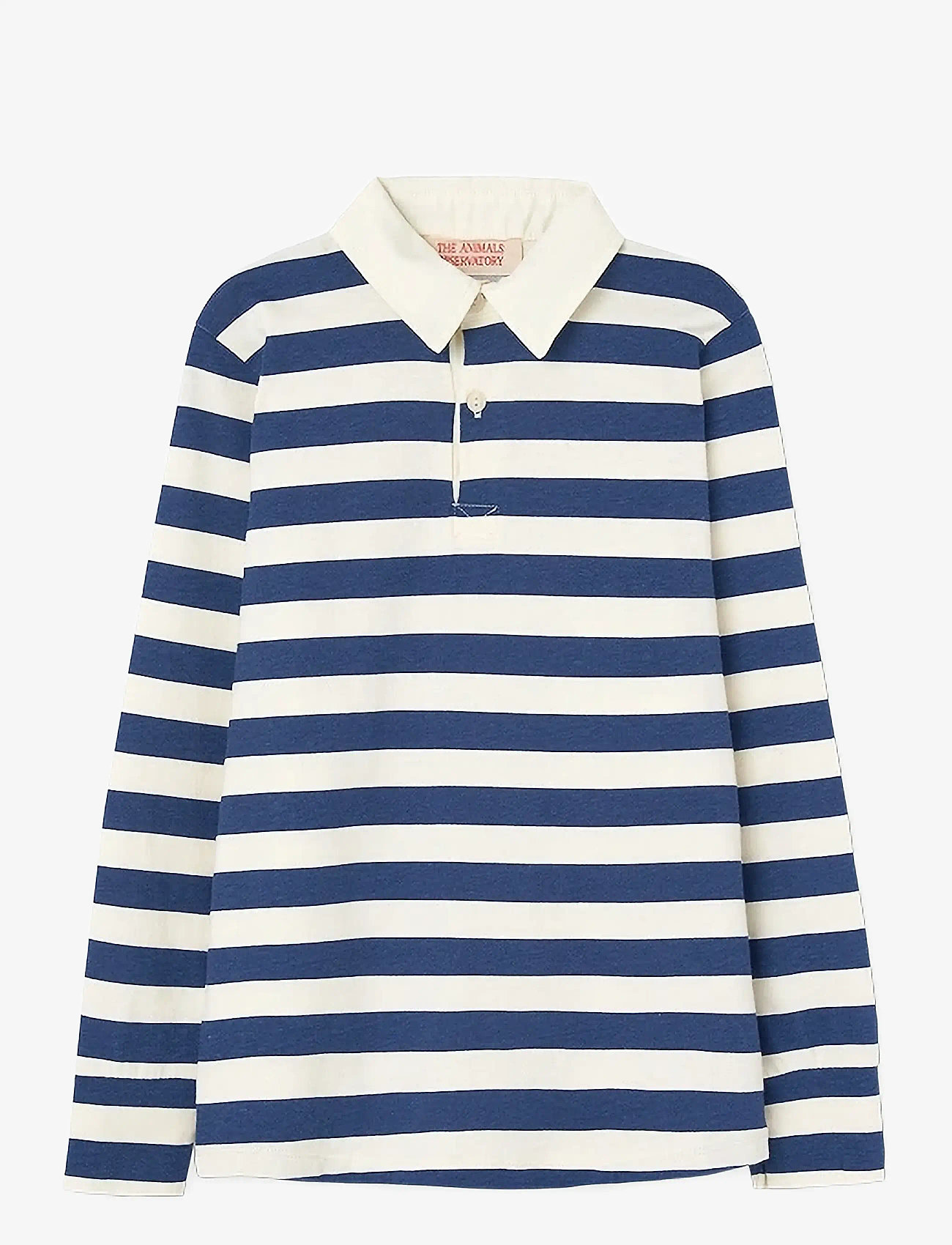 THE ANIMALS OBSERVATORY - Stripes Navy Eel Polo Shirt - langærmede poloer - navy - 0