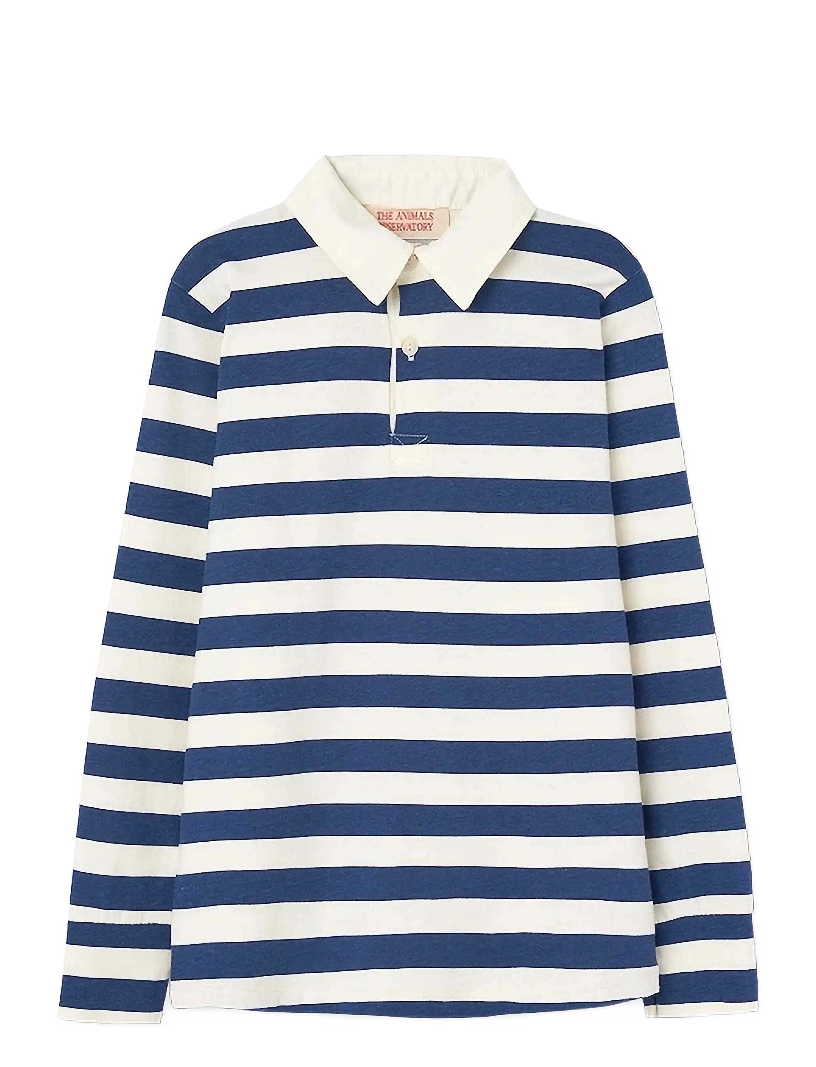 THE ANIMALS OBSERVATORY Stripes Navy Eel Polo Shirt, 12 Y, Navy, Polo Skjorter > Langærmede Polo Shirts, Børn