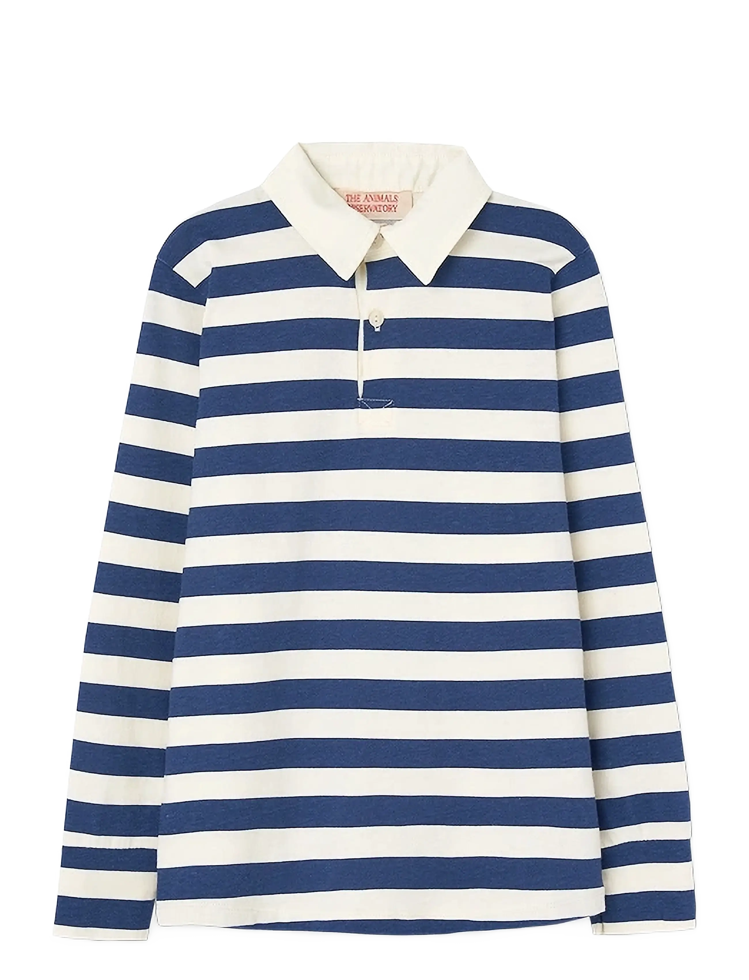 THE ANIMALS OBSERVATORY Stripes Navy Eel Polo Shirt, 8 Y, Navy, Polo Skjorter > Langærmede Polo Shirts, Børn