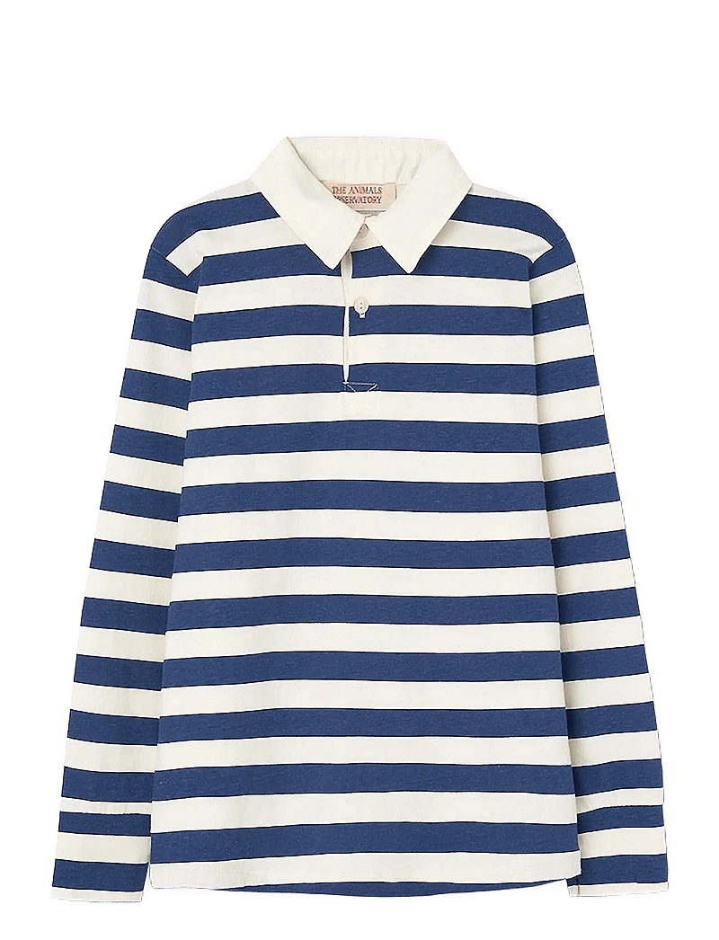 THE ANIMALS OBSERVATORY - Stripes Navy Eel Polo Shirt - pikkade varrukatega polod - navy - 0