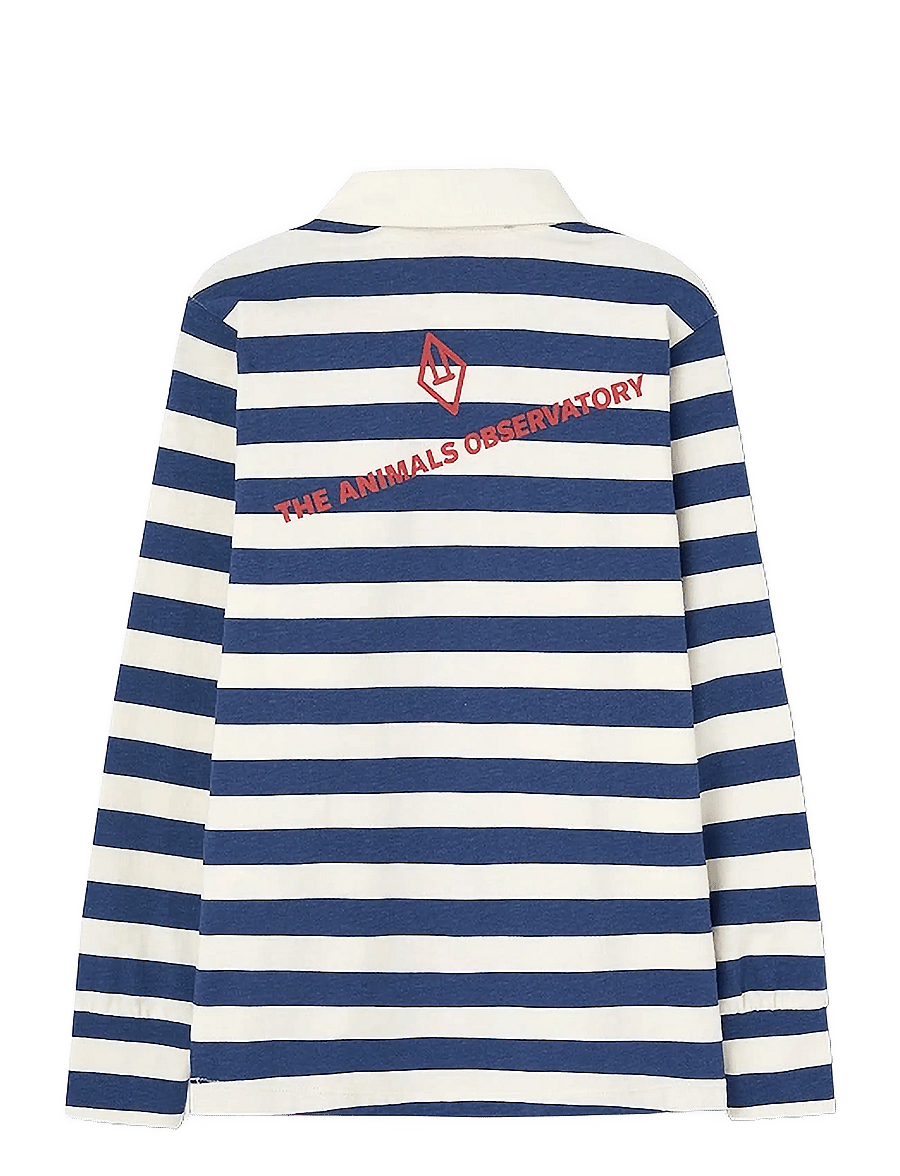 THE ANIMALS OBSERVATORY - Stripes Navy Eel Polo Shirt - pikkade varrukatega polod - navy - 1