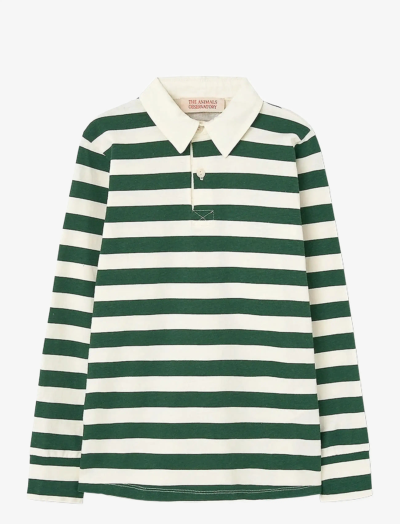 THE ANIMALS OBSERVATORY - Stripes Freen Eel Polo Shirt - langærmede poloer - green - 0