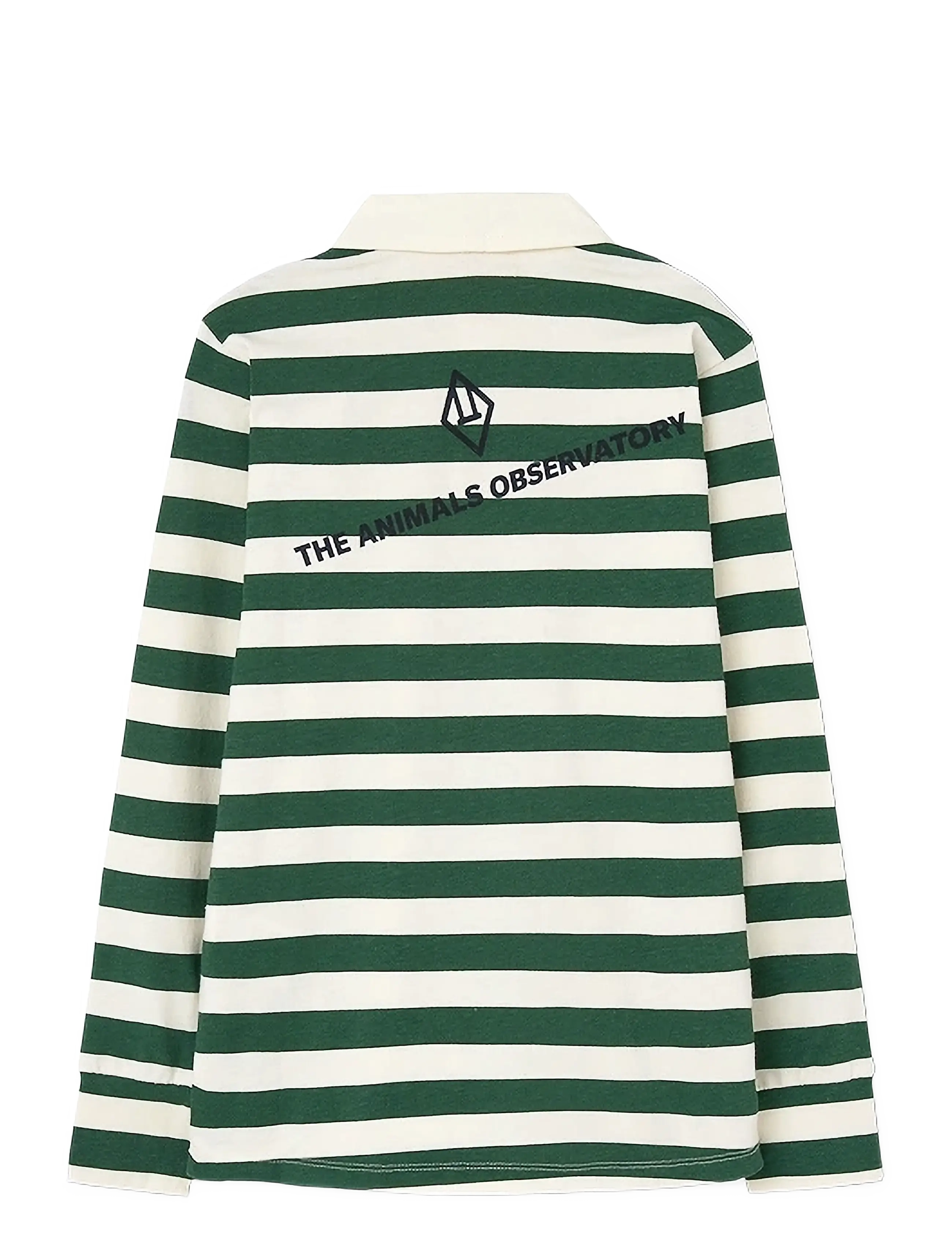 THE ANIMALS OBSERVATORY - Stripes Freen Eel Polo Shirt - långärmade pikéer - green - 1