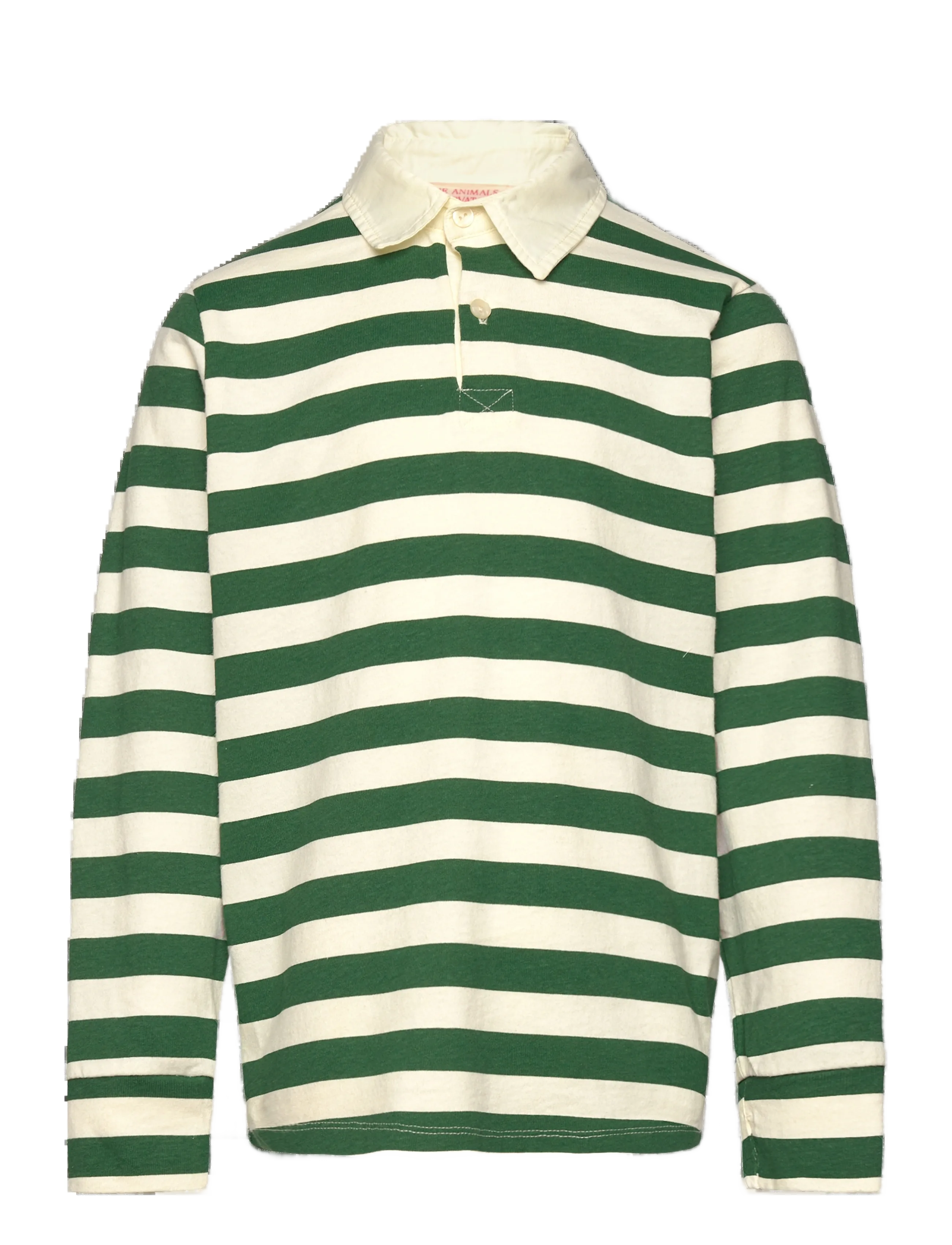 THE ANIMALS OBSERVATORY Stripes Freen Eel Polo Shirt, 8 Y, Green, Polo Skjorter > Langærmede Polo Shirts, Børn