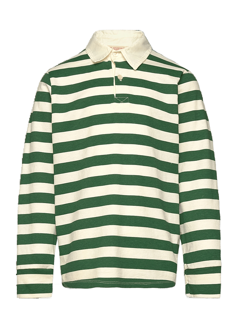 THE ANIMALS OBSERVATORY - Stripes Freen Eel Polo Shirt - langærmede poloer - green - 0