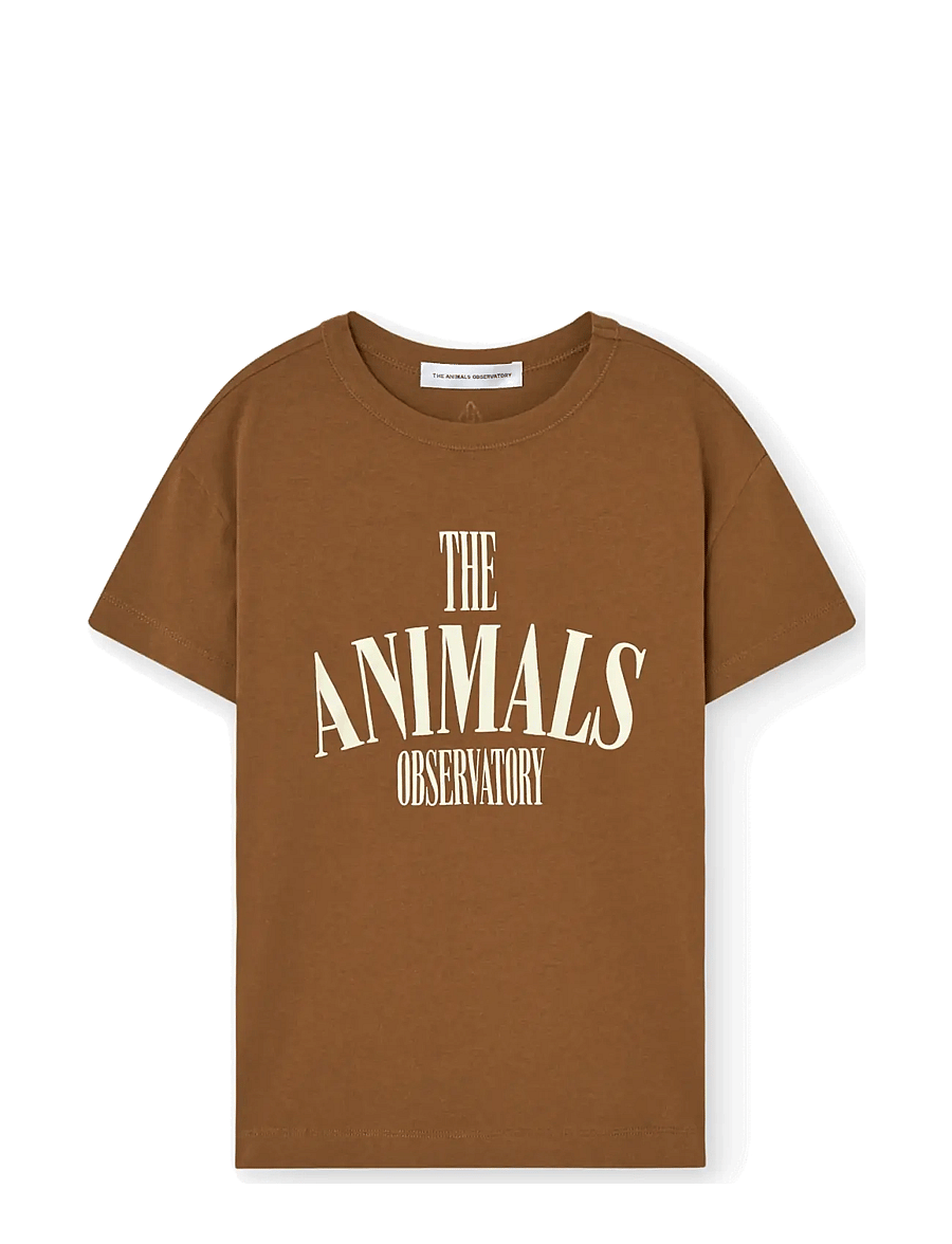 THE ANIMALS OBSERVATORY - PUPFISH KID T-SHIRT MEDIUM GREY HEATHER - lühikeste varrukatega t-särgid - brown - 0