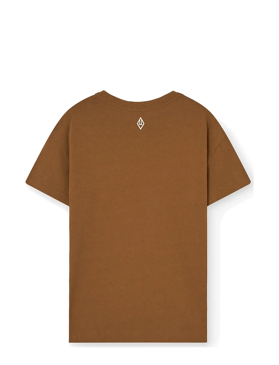 THE ANIMALS OBSERVATORY - PUPFISH KID T-SHIRT MEDIUM GREY HEATHER - lühikeste varrukatega t-särgid - brown - 1