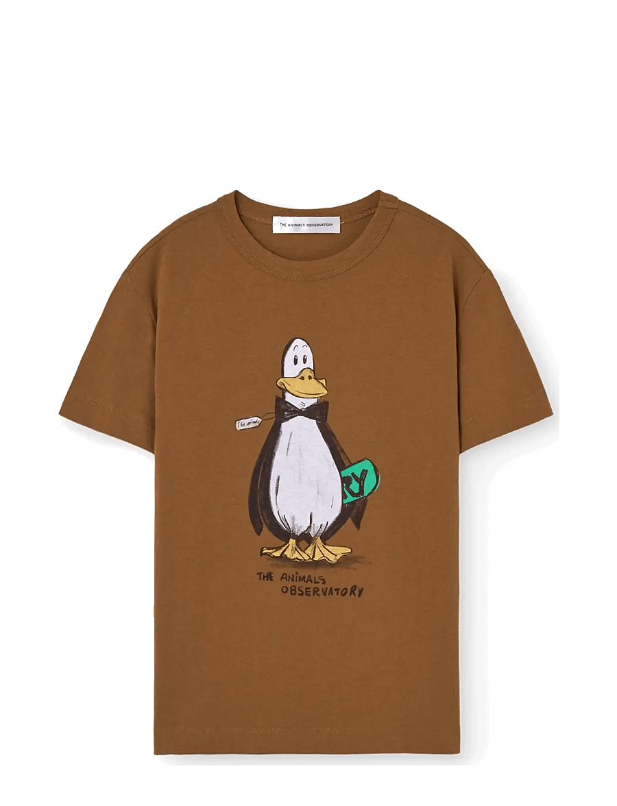 THE ANIMALS OBSERVATORY - ROOSTER KID T-SHIRT DUSTY BLUE 12y - kurzärmelige - brown - 0
