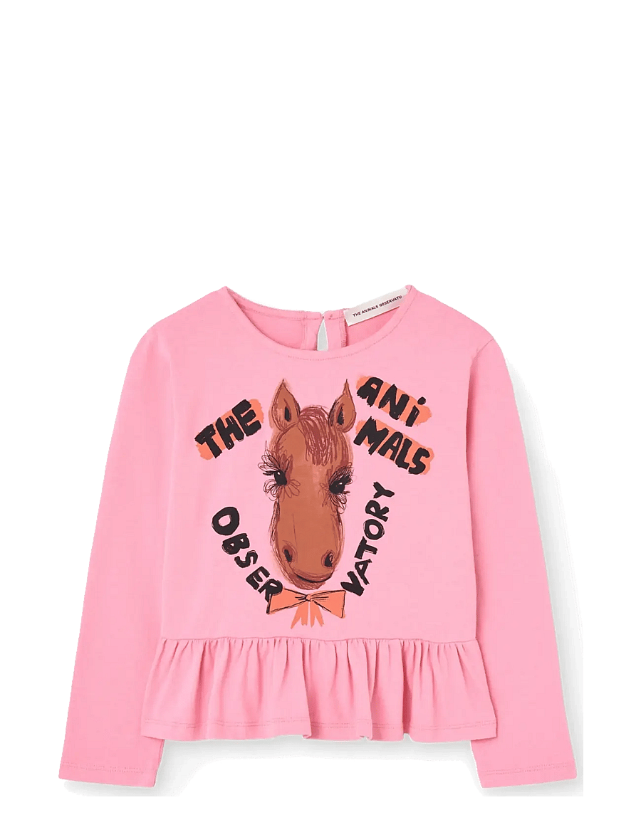 THE ANIMALS OBSERVATORY - SCAMPER KID LONG SLEEVE T-SHIRT PINK - langärmelig - pink - 1