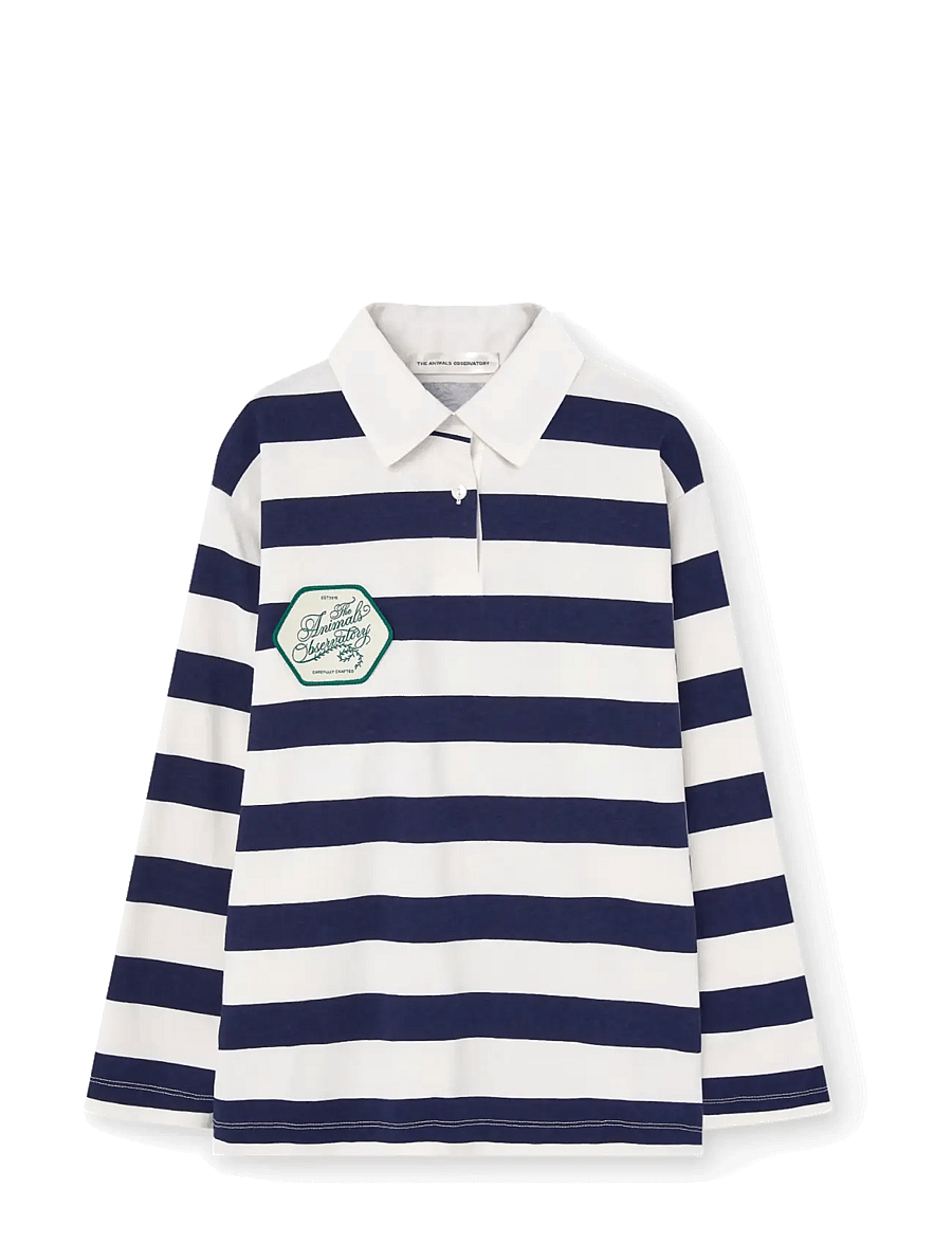 THE ANIMALS OBSERVATORY - LIONFISH KID POLO SHIRT NAVY - långärmade pikéer - navy - 1