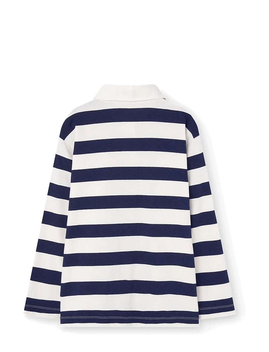 THE ANIMALS OBSERVATORY - LIONFISH KID POLO SHIRT NAVY - långärmade pikéer - navy - 2
