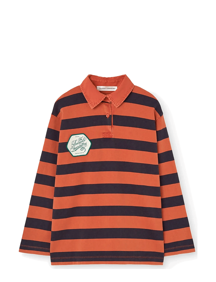 THE ANIMALS OBSERVATORY - LIONFISH KID POLO SHIRT NAVY - pikkade varrukatega polod - red - 1
