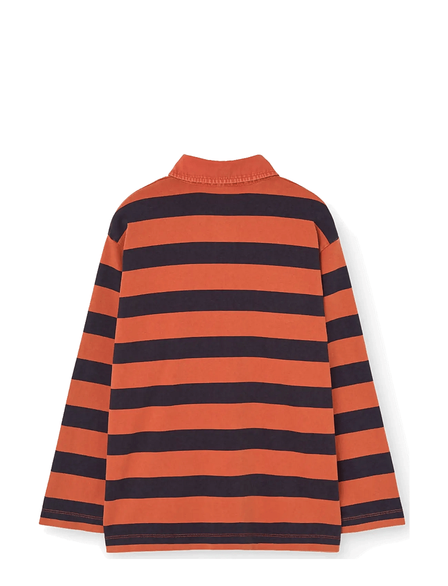 THE ANIMALS OBSERVATORY - LIONFISH KID POLO SHIRT NAVY - pikkade varrukatega polod - red - 2