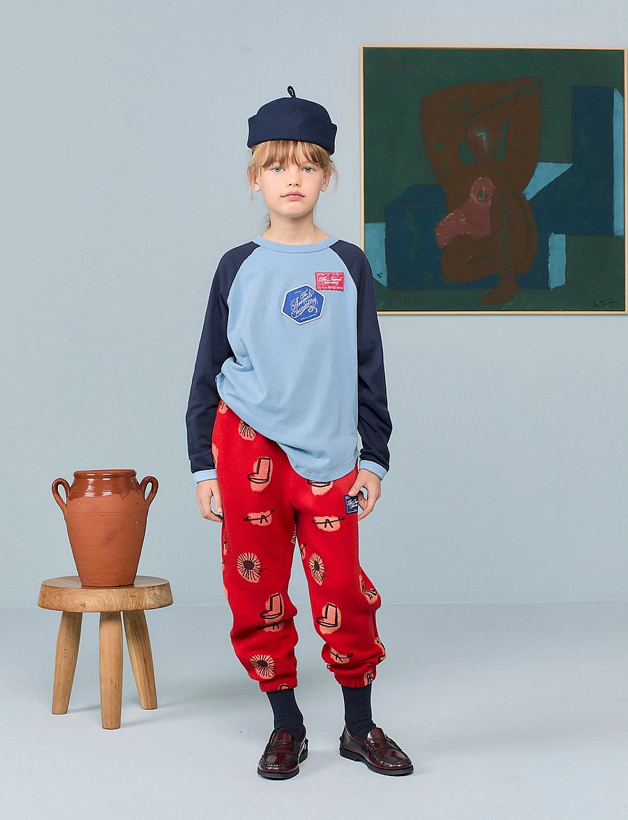 THE ANIMALS OBSERVATORY - ANTEATER KID LONG SLEEVE T-SHIRT RAW WHITE - pikkade varrukatega t-särgid - dusty blue - 0