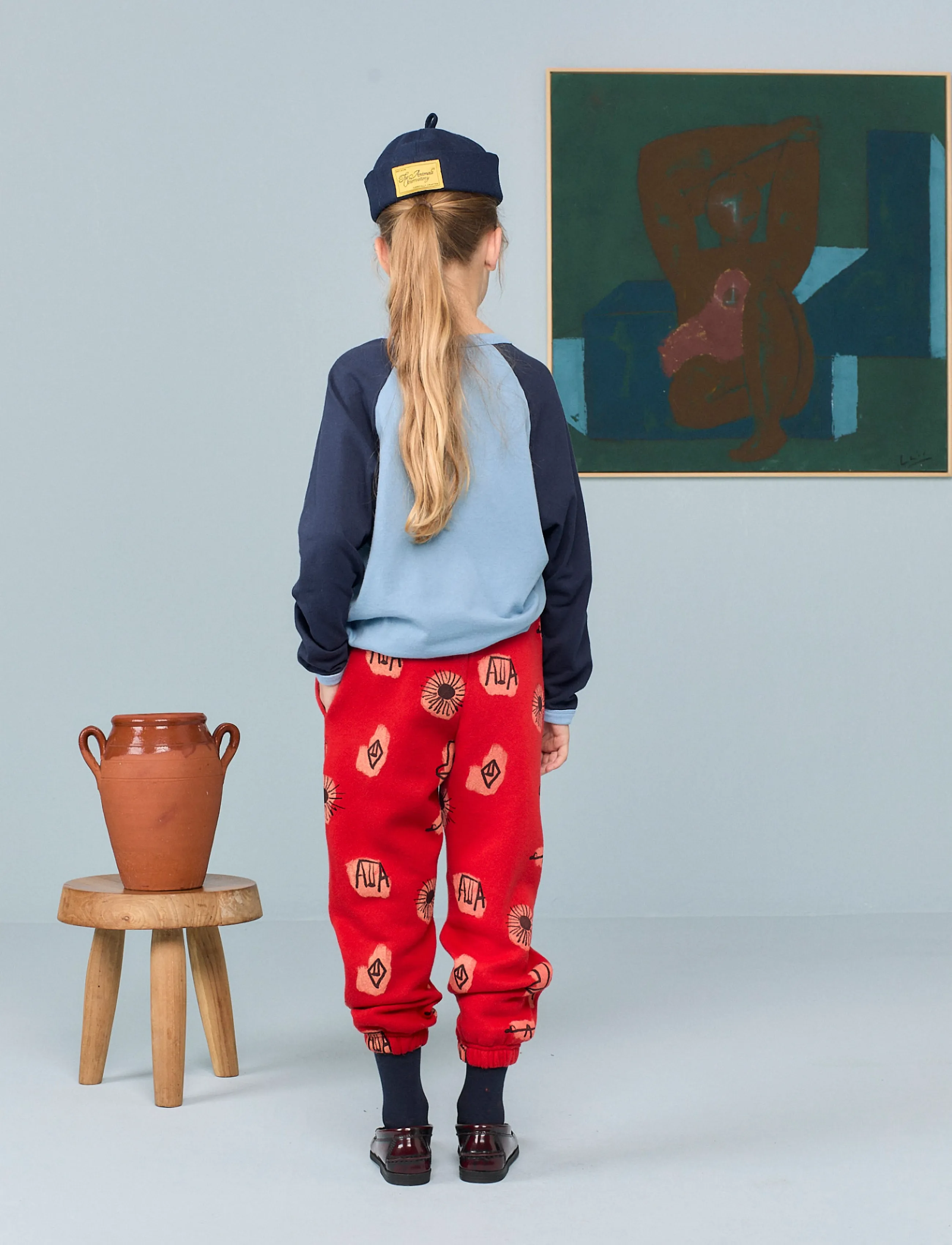 THE ANIMALS OBSERVATORY - ANTEATER KID LONG SLEEVE T-SHIRT PINK - long-sleeved t-shirts - dusty blue - 3