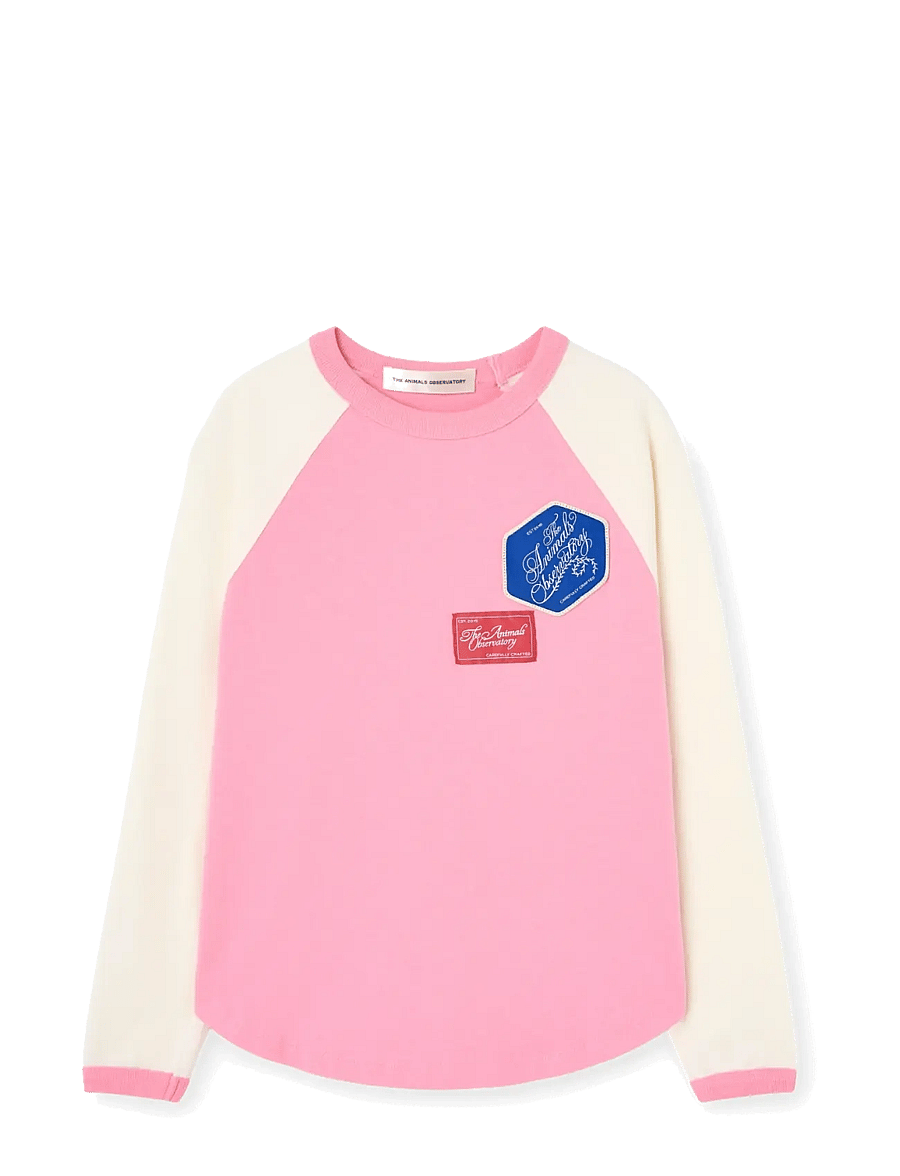THE ANIMALS OBSERVATORY - ANTEATER KID LONG SLEEVE T-SHIRT RAW WHITE - pikkade varrukatega t-särgid - pink - 1