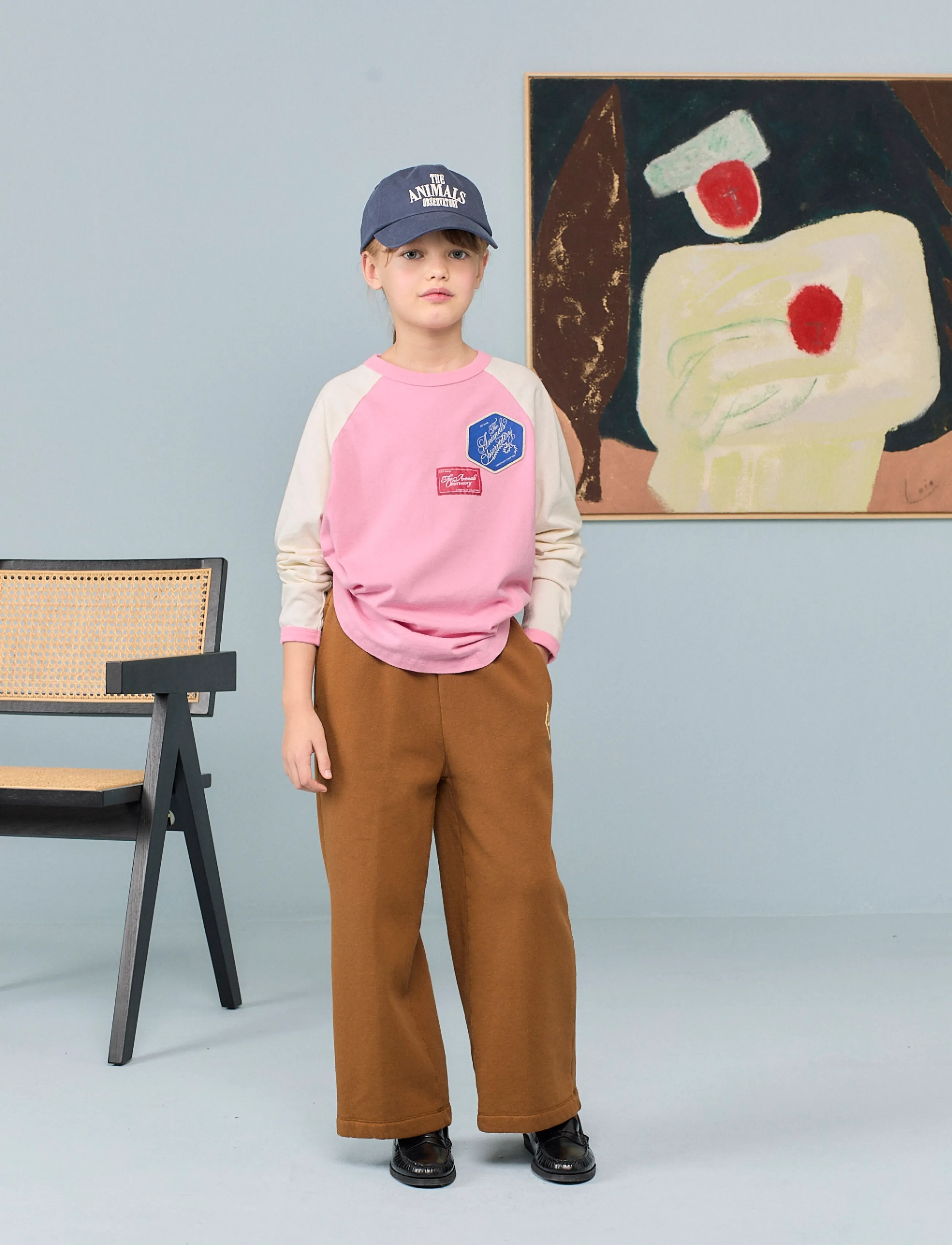 THE ANIMALS OBSERVATORY Anteater Kid Long Sleeve T-Shirt Raw White, Børn, Langærmet T-Shirt, Pink, Str: 8 Y