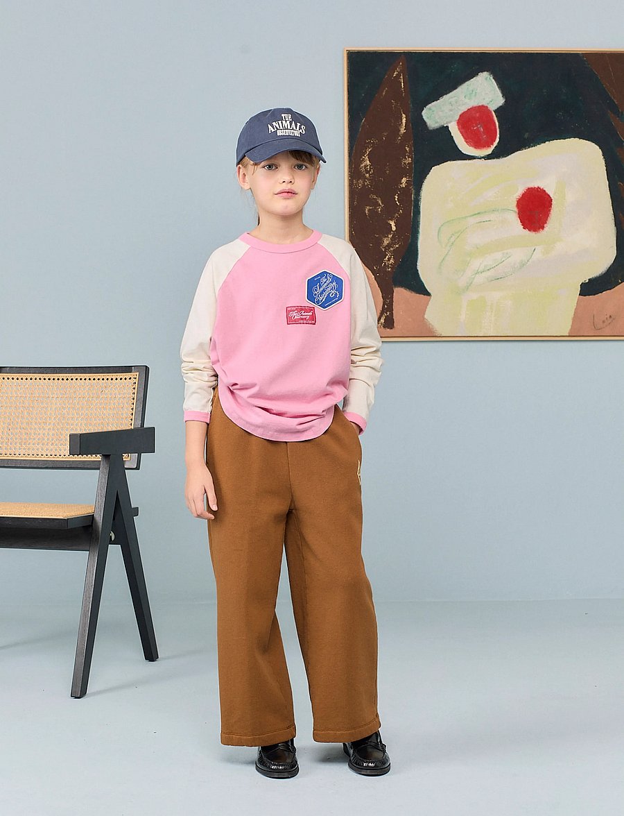 THE ANIMALS OBSERVATORY - ANTEATER KID LONG SLEEVE T-SHIRT RAW WHITE - pikkade varrukatega t-särgid - pink - 0