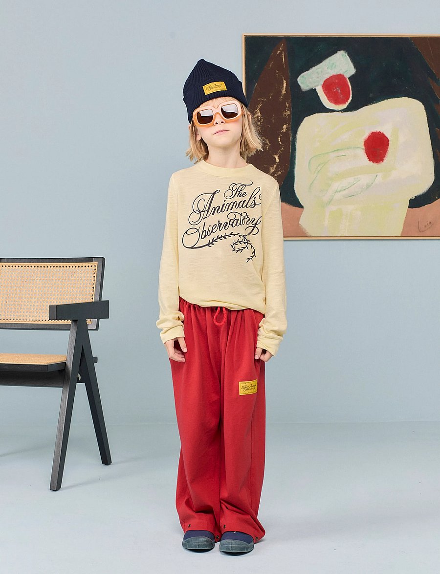 THE ANIMALS OBSERVATORY - HOGFISH KID LONG SLEEVE T-SHIRT NAVY - pikkade varrukatega t-särgid - navy - 0