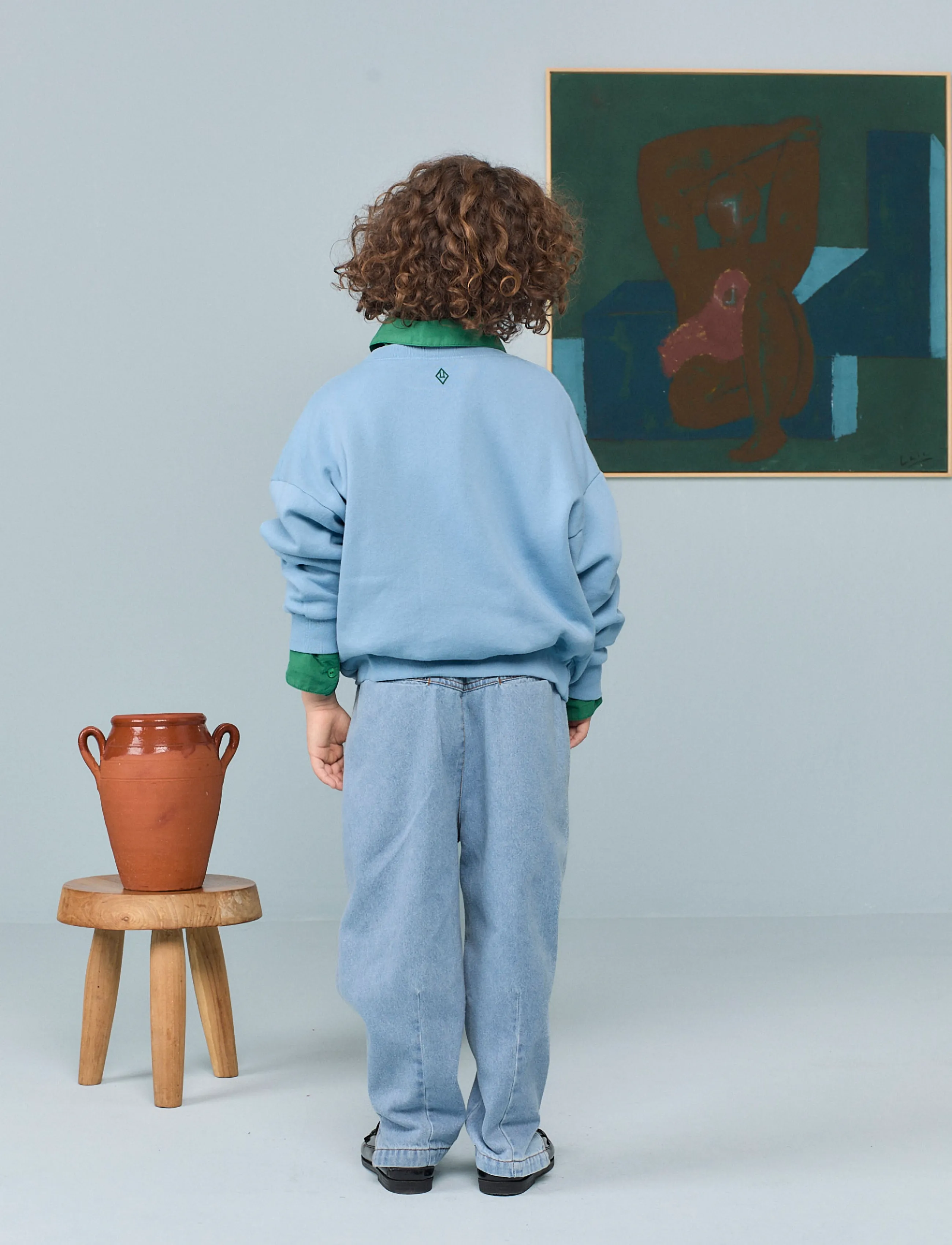 THE ANIMALS OBSERVATORY - KILLIFISH WARM KID SWEATSHIRT BROWN - dressipluusid - blue - 3