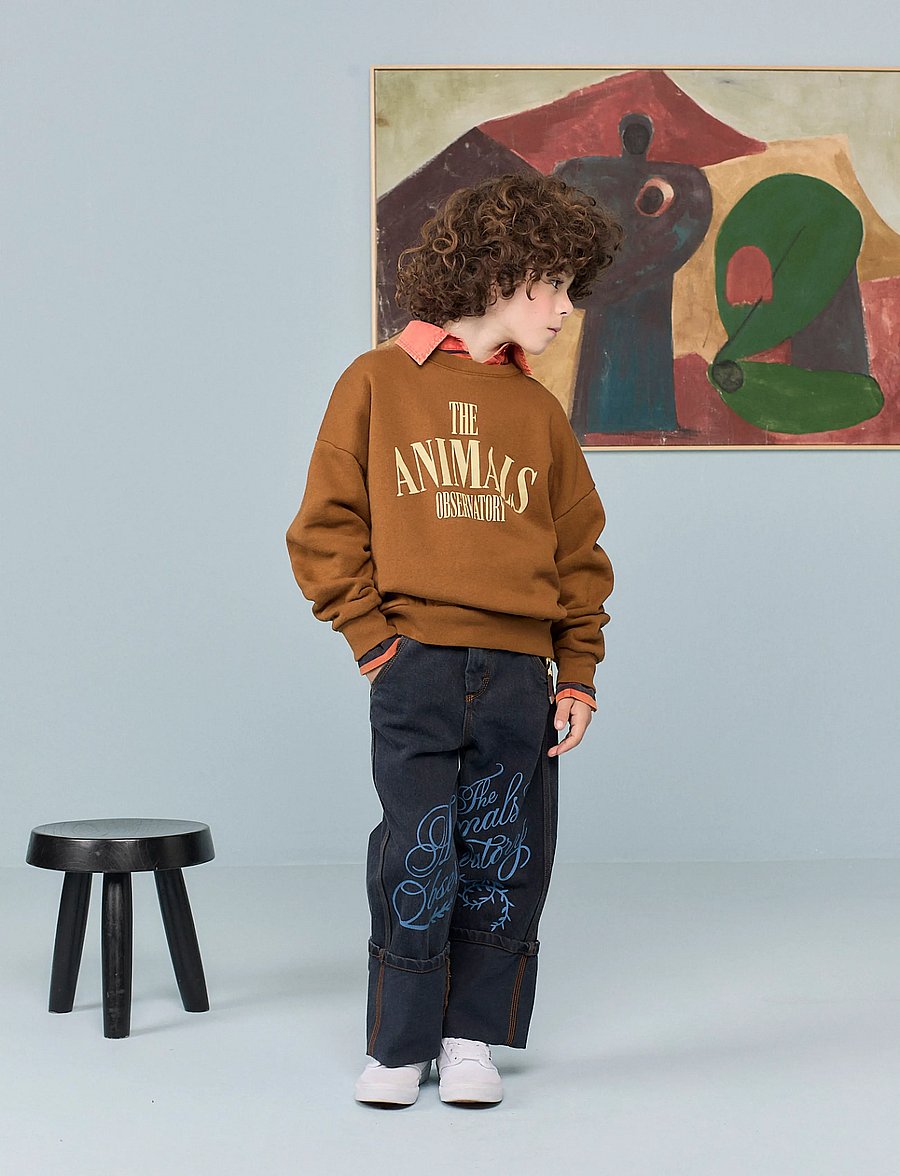 THE ANIMALS OBSERVATORY - KILLIFISH WARM KID SWEATSHIRT BROWN - sweatshirts - brown - 0