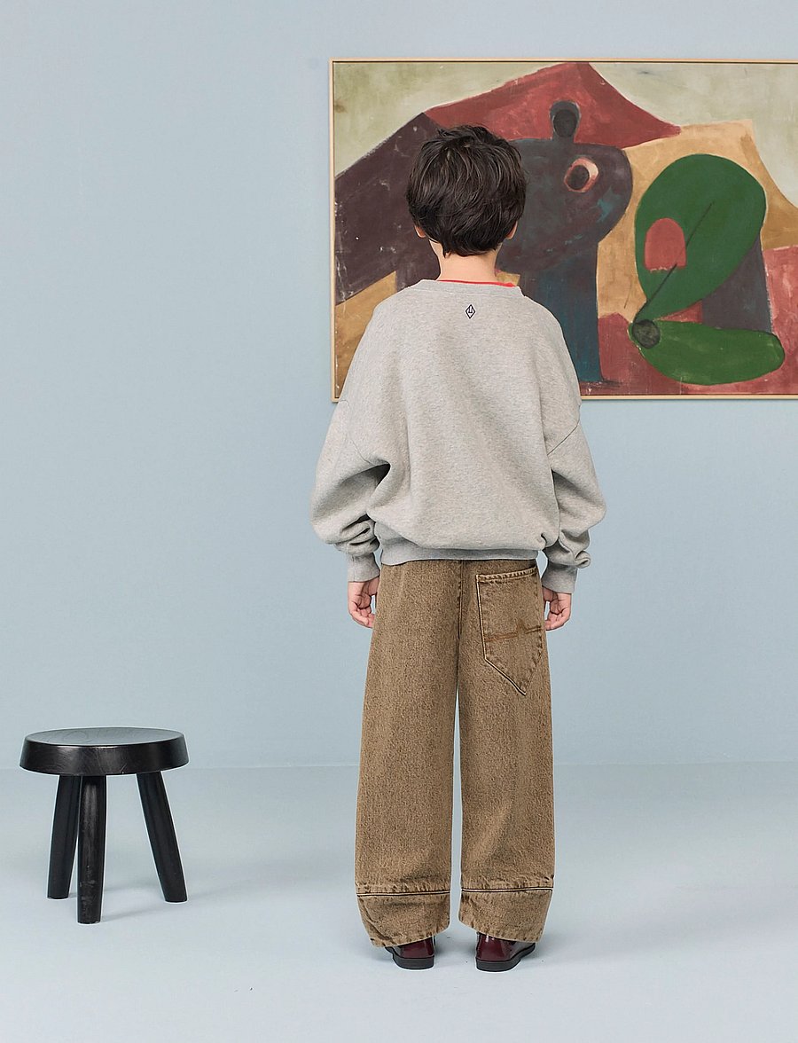 THE ANIMALS OBSERVATORY - KILLIFISH WARM KID SWEATSHIRT BROWN - sweatshirts - grey heather - 3