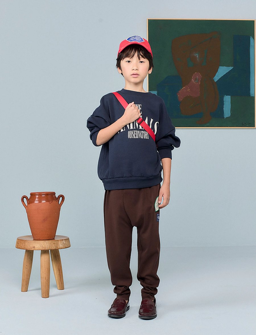 THE ANIMALS OBSERVATORY - KILLIFISH WARM KID SWEATSHIRT BROWN - sweatshirts - navy - 0