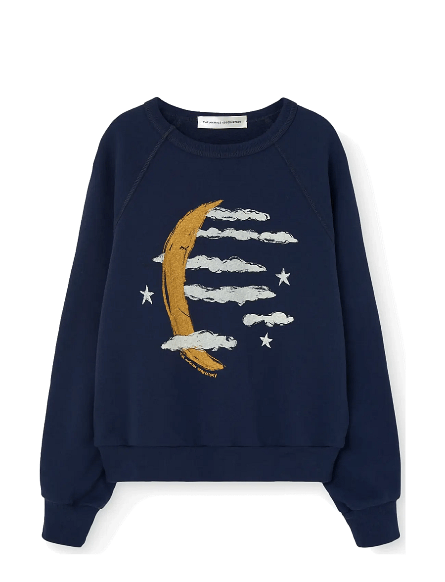 THE ANIMALS OBSERVATORY - SHARK KID SWEATSHIRT NAVY - dressipluusid - navy - 1