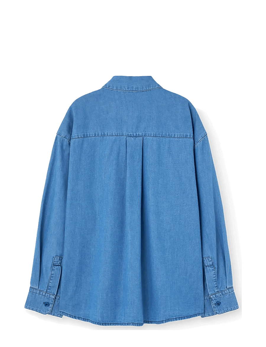 THE ANIMALS OBSERVATORY - WOLF DENIM KID SHIRT DUSTY BLUE - langärmlige hemden - shirt dusty - 2