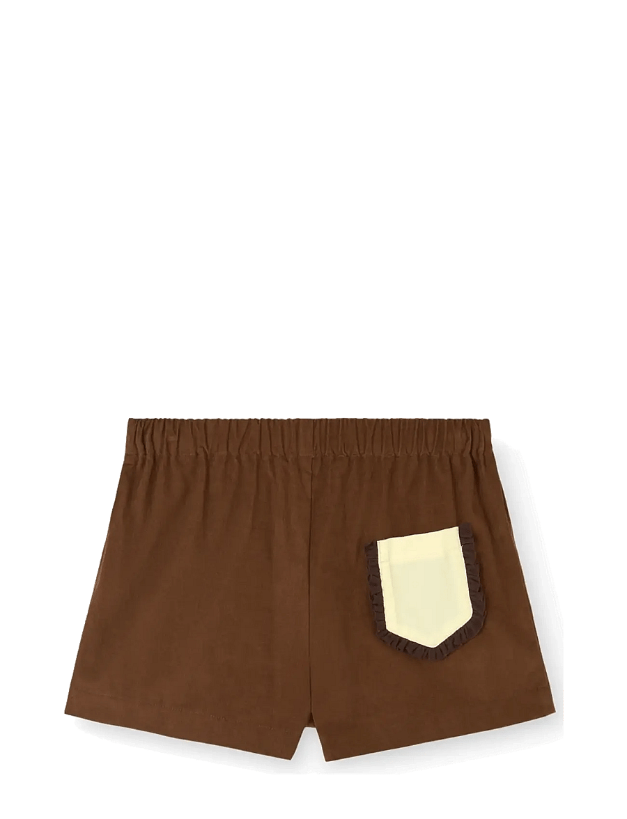 THE ANIMALS OBSERVATORY - OLINGO MICROCORDUROY KID SKORT BROWN - vabaaja lühikesed püksid - brown - 2