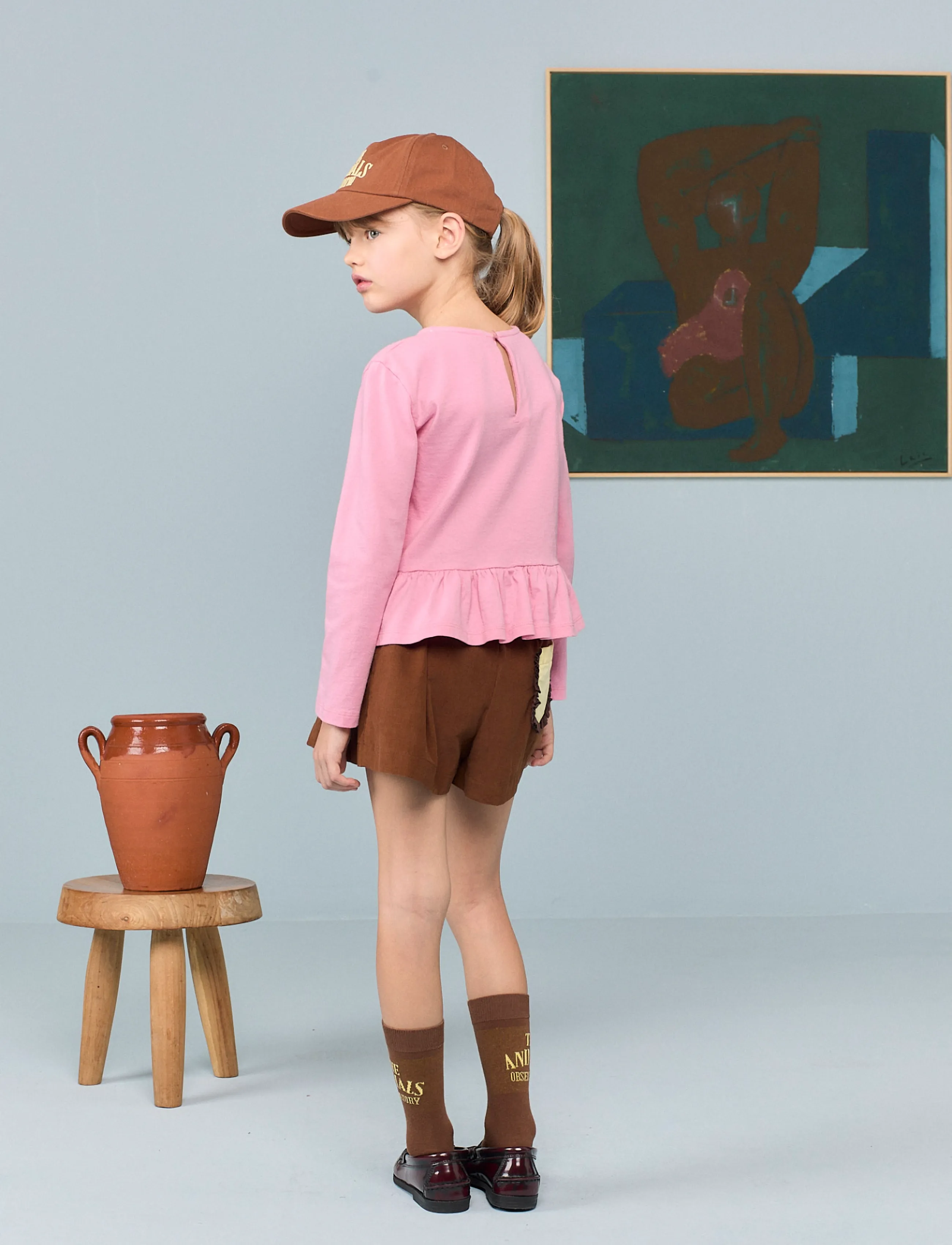 THE ANIMALS OBSERVATORY - OLINGO MICROCORDUROY KID SKORT BROWN - brown - 3