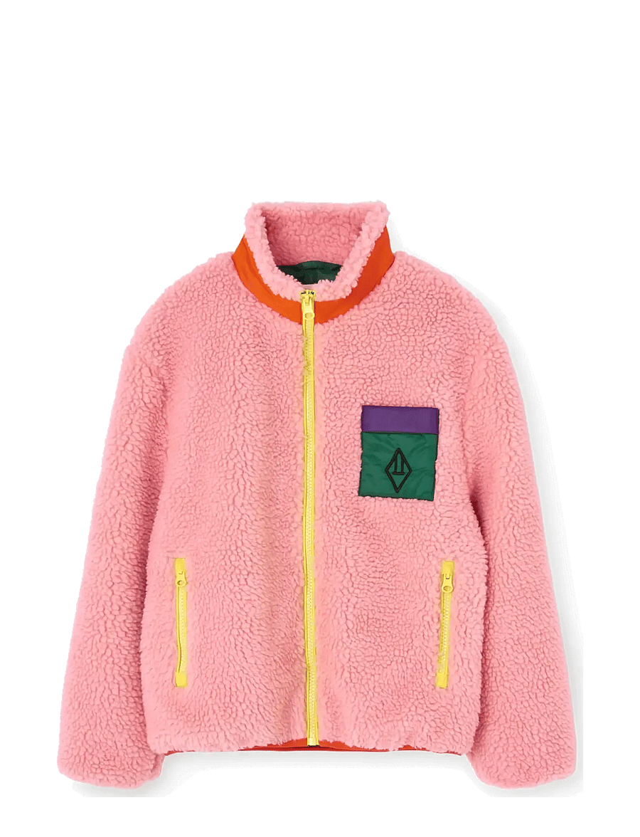 THE ANIMALS OBSERVATORY - SHREW KID TRACK JACKET PINK - fleecejackor - pink - 1