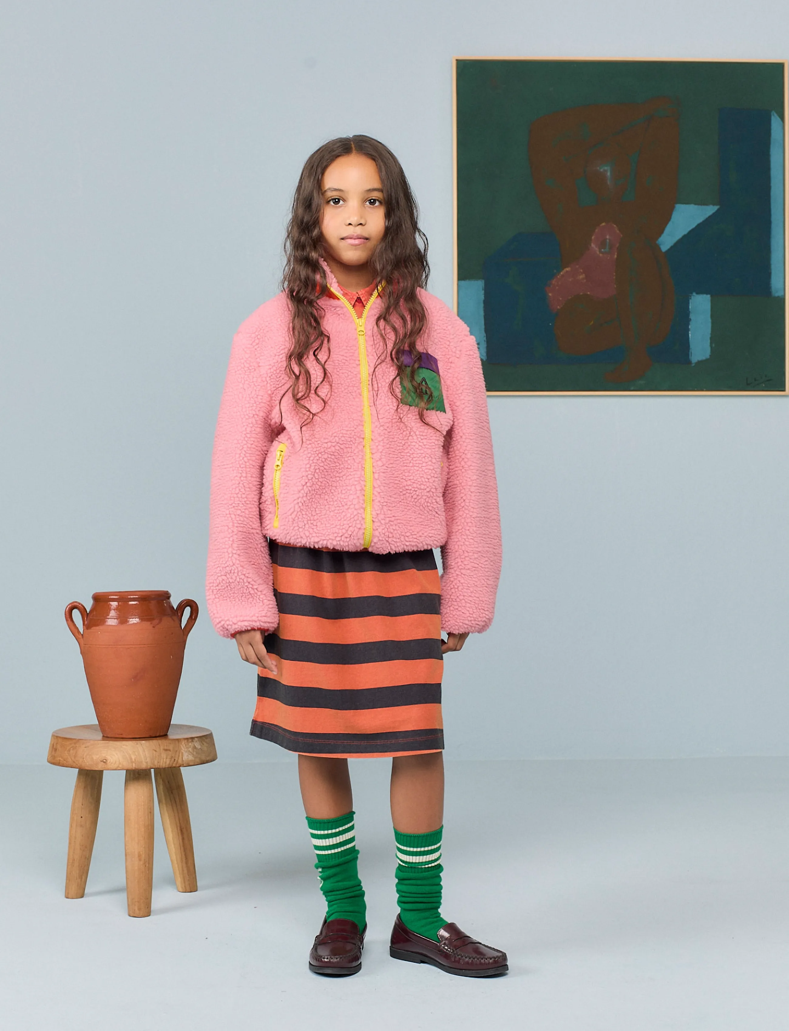 THE ANIMALS OBSERVATORY Shrew Kid Track Jacket Pink, Vendbar Fleece Træningsjakke, Pink, Str: 12 Y