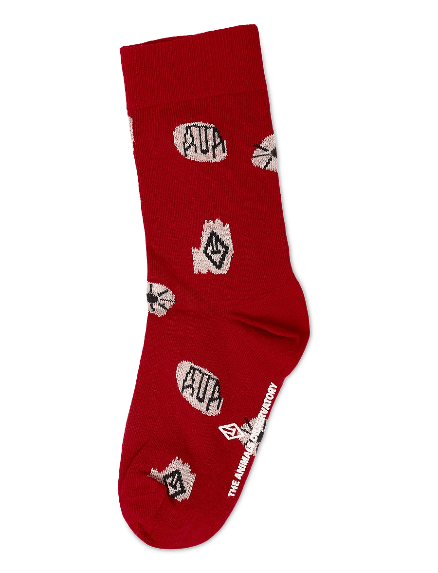 THE ANIMALS OBSERVATORY - WORM KID SOCKS - strømper - red - 0