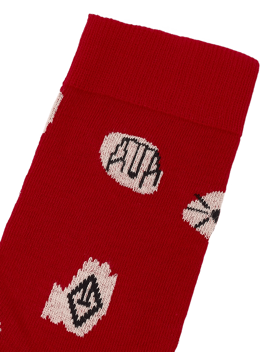 THE ANIMALS OBSERVATORY - WORM KID SOCKS - strømper - red - 2
