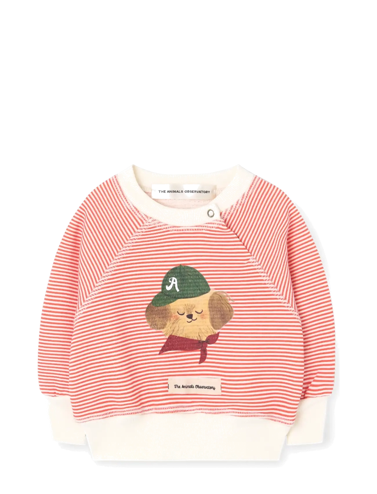 THE ANIMALS OBSERVATORY JACKAL BABY SWEATSHIRT - Einkaufen nach Alter von - RAW WHITE / red
